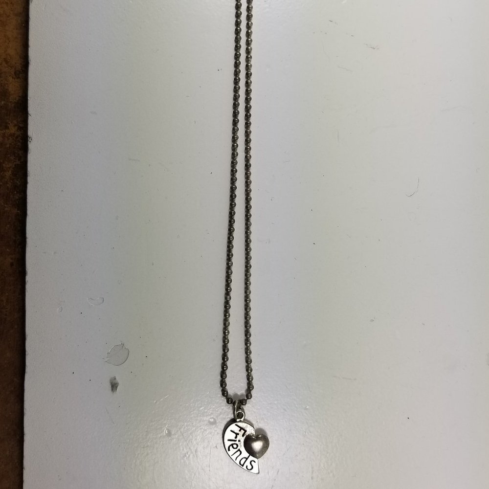 Friends broken heart necklace